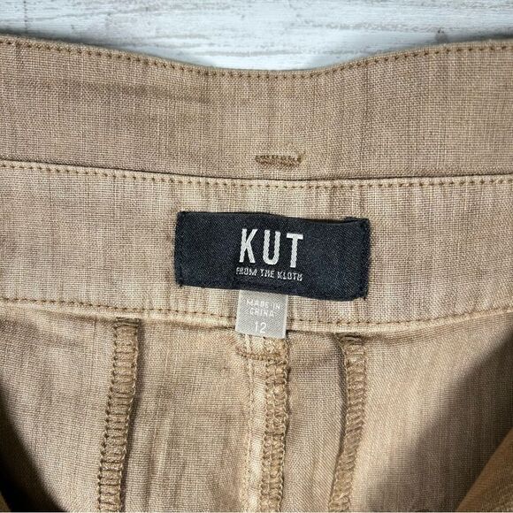 Kut From Cloth Freida Front Split Linen Blend Skirt 12 NWT $99 - Picture 9 of 11